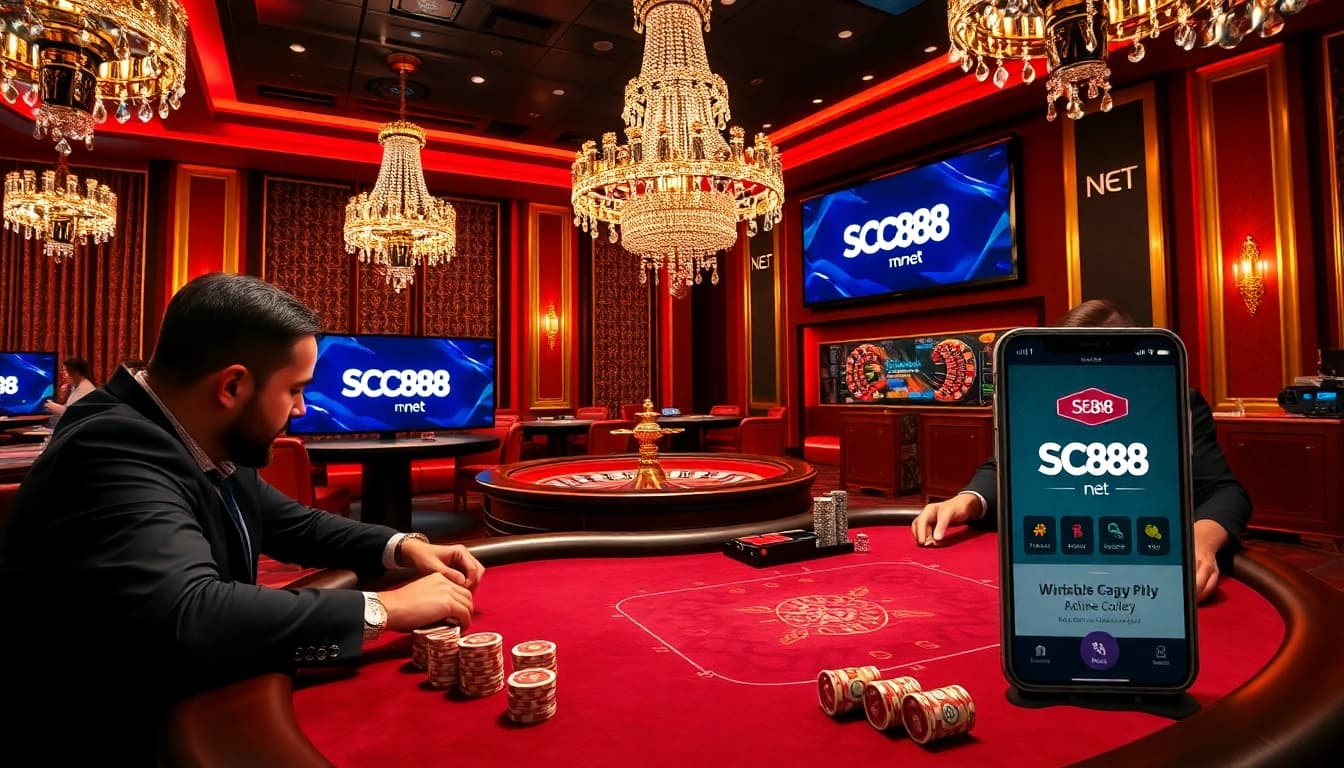 Experience the excitement of gambling at sc88 net with poker, roulette, and luxurious casino decor.