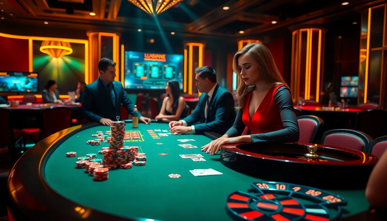 Experience the excitement of lc88 casino gaming with vibrant tables and engaging players.