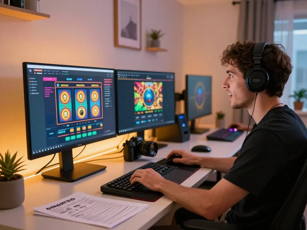 Experience the aman788 slot online interface while enjoying a vibrant home gaming atmosphere with engaging visuals.