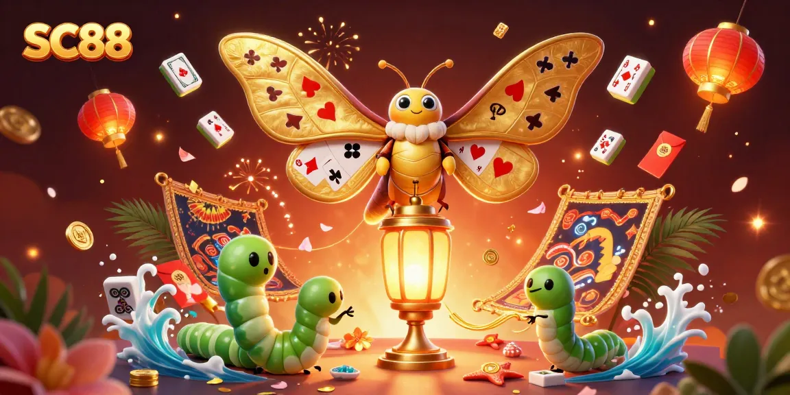 Engage with SC88 through vibrant casino elements in a mesmerizing 3D illustration filled with excitement.