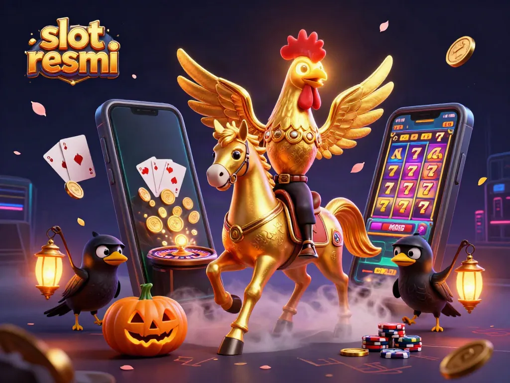 Engage with thrilling slot resmi action in a vibrant casino scene featuring animated characters