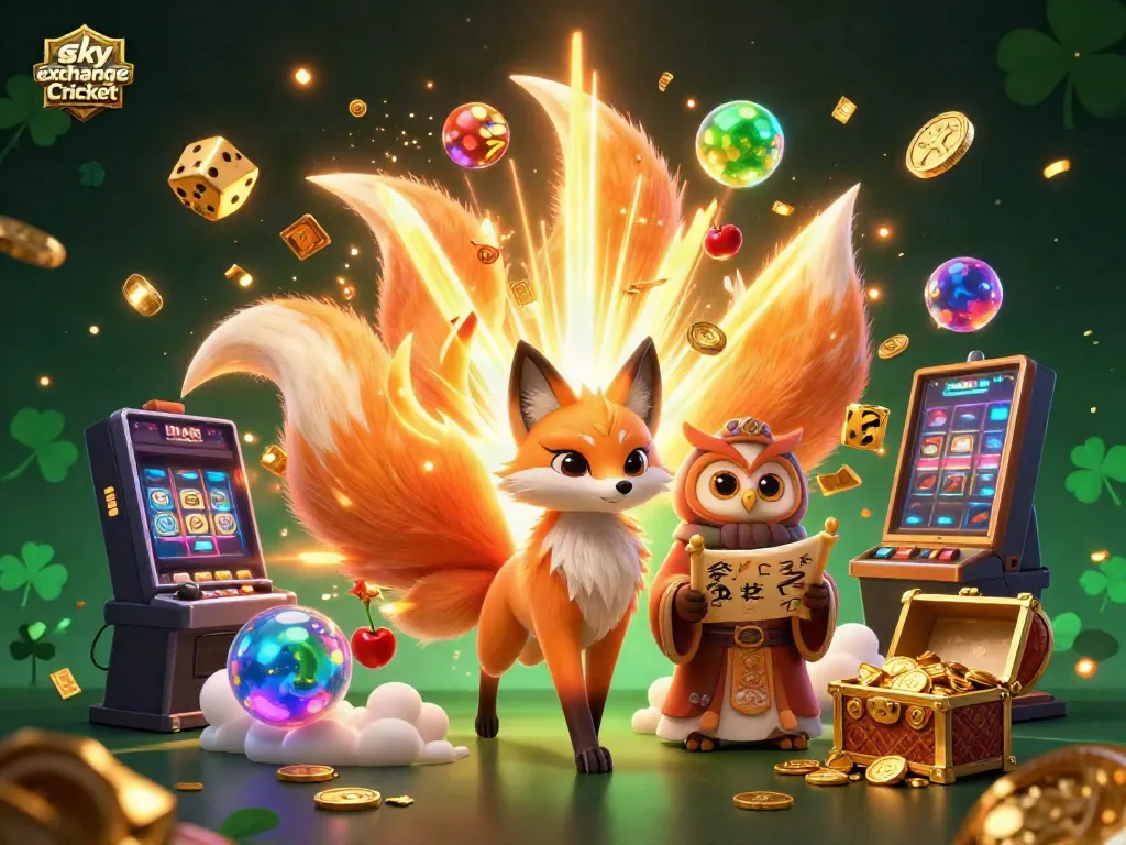 Engage in sky exchange Cricket with vibrant characters and dynamic gambling elements in an energetic casino scene.