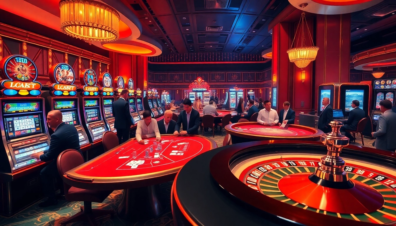 Experience the thrill of betting at LC88 casino with a vibrant gaming atmosphere.