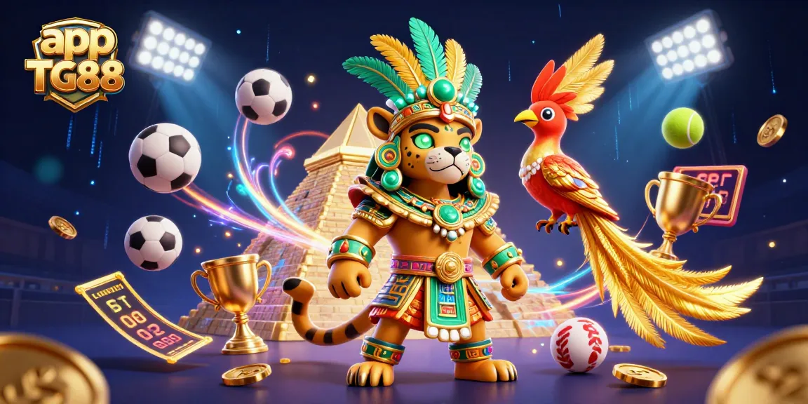 Win big with the app TG88, featuring vibrant characters and dynamic gambling elements in a thrilling casino setting.