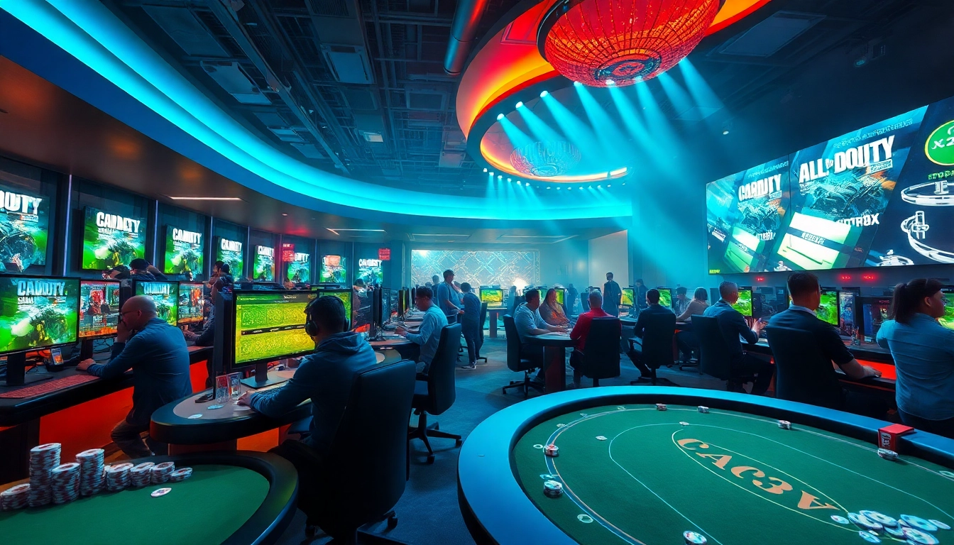 Call of Duty eSports ไทย E1 Sport competition scene with intense gameplay and gambling elements.
