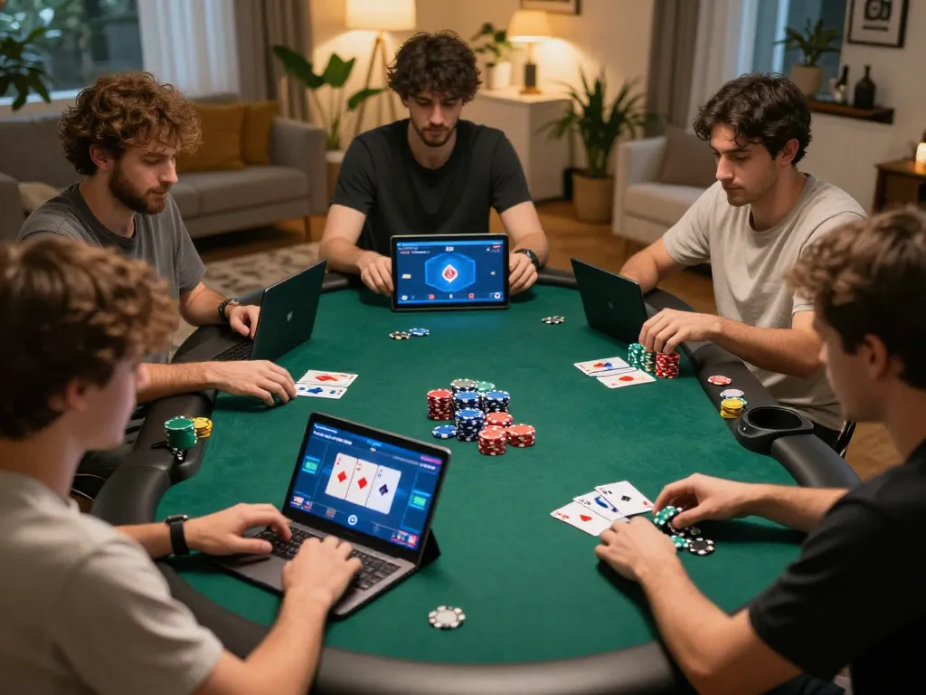 Players enjoy strategic gameplay on f8betlv as they engage in an online poker game
