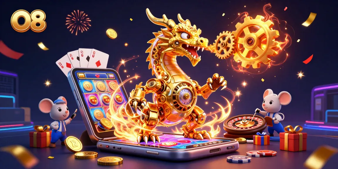Experience thrilling gameplay at O8 with exciting slot games and vibrant casino elements.