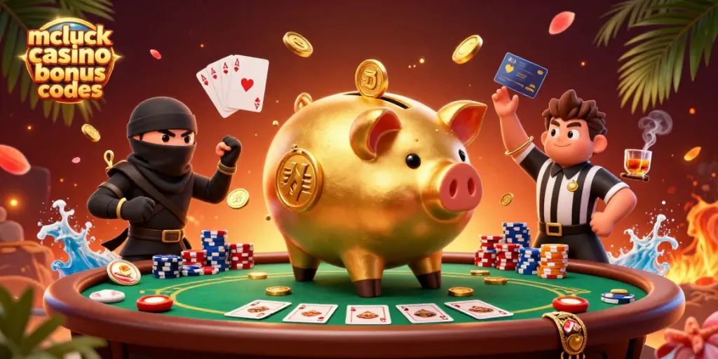 Experience exciting gameplay with mcluck casino bonus codes in this vibrant casino scene.