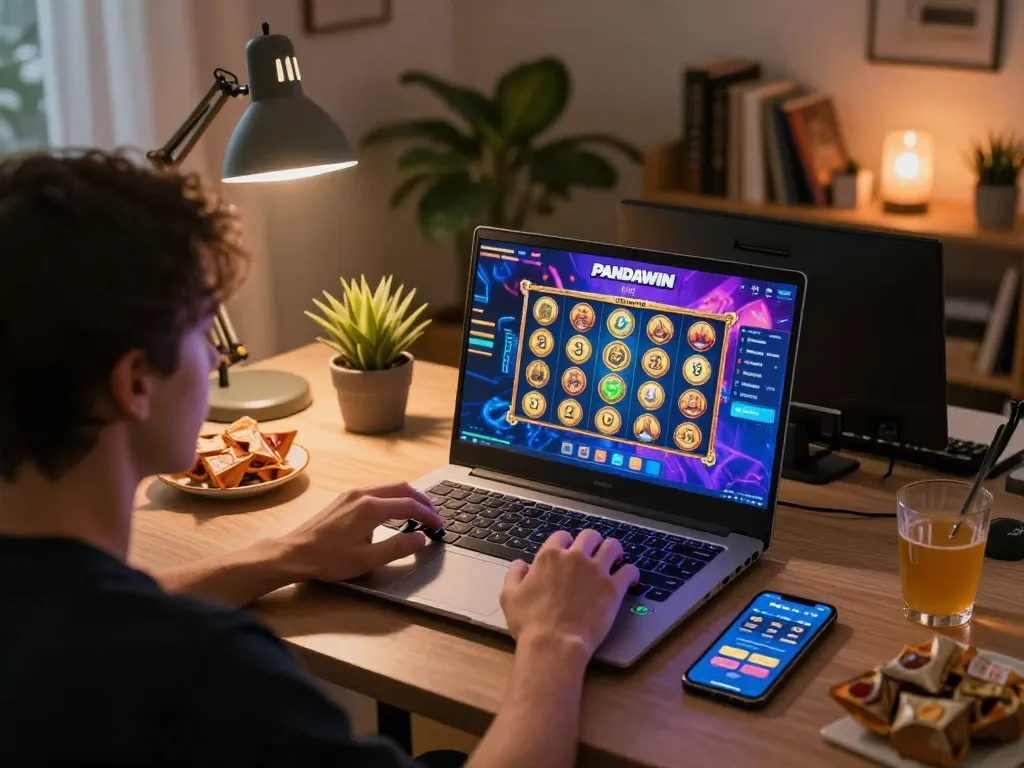 Bermain dengan seru di slot 3D HD PANDAWIN dari pengaturan permainan rumah yang nyaman
