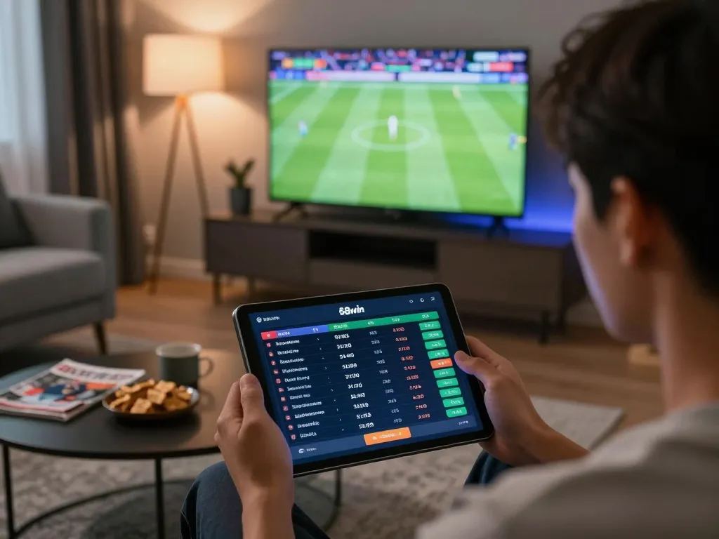 Engaging sports betting action on 68win during a live match analysis