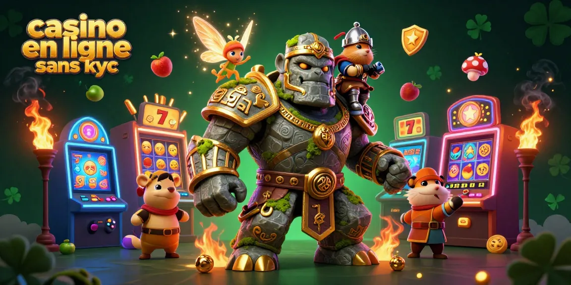 Découvrez l'excitation du casino en ligne sans KYC avec des personnages animés et des éléments de jeu vibrants