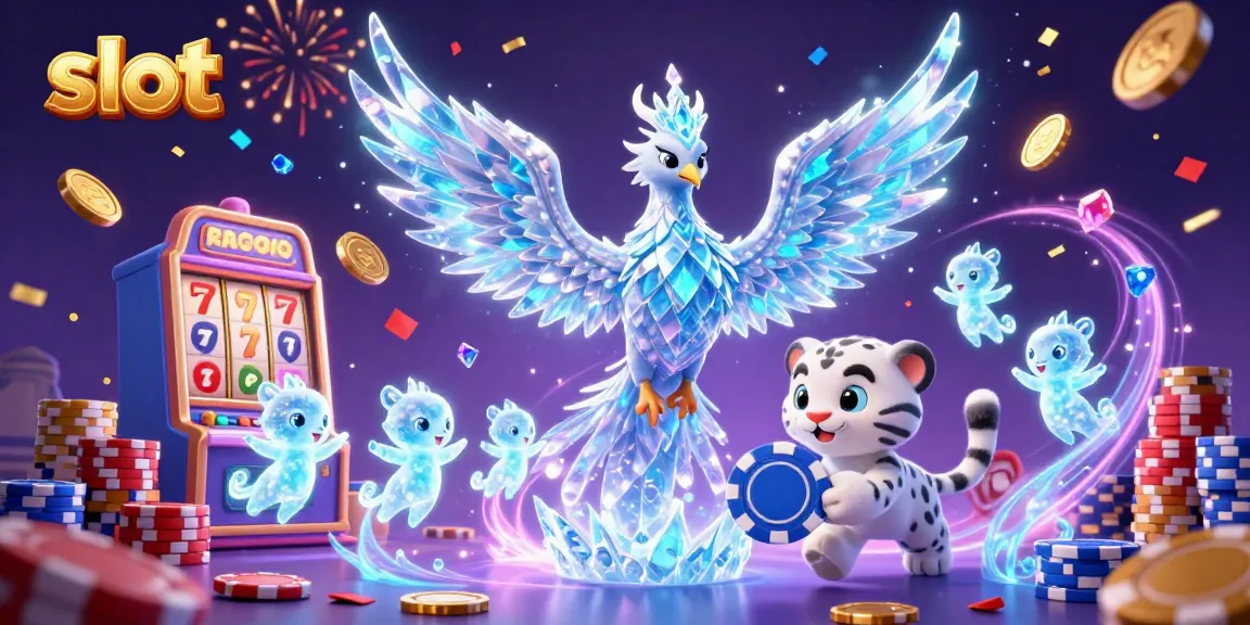 Spin and win on vibrant slot machines surrounded by colorful casino elements.