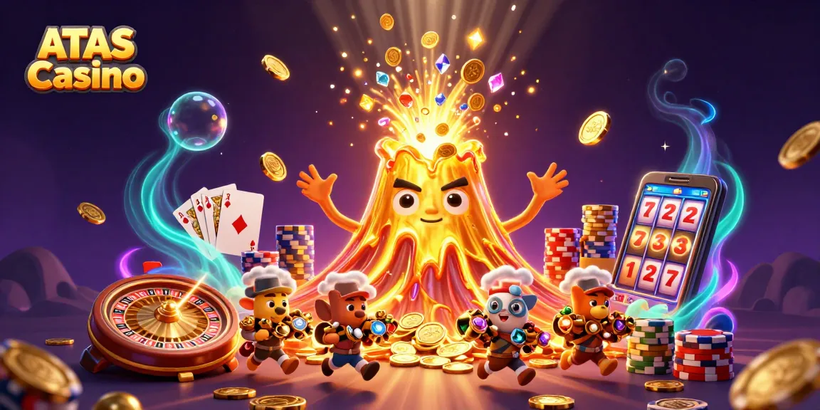Experience the thrill of ATAS Casino with vibrant treasures and dynamic casino elements.