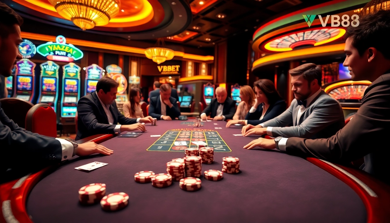 Engage in thrilling poker action at https://vb88org.com/, showcasing vibrant gameplay and professional ambiance.