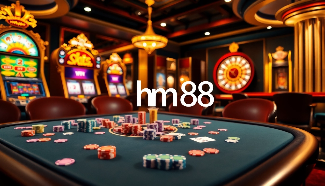 Experience thrilling gameplay at hm88 with vibrant casino tables and excitement.