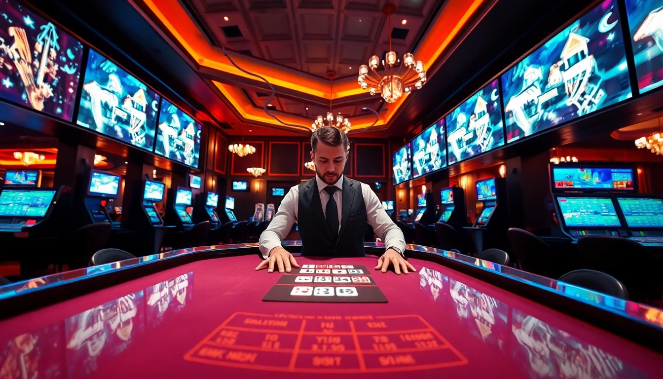 에볼루션 카지노에서의 전문적인 딜러가 활동하는 모습