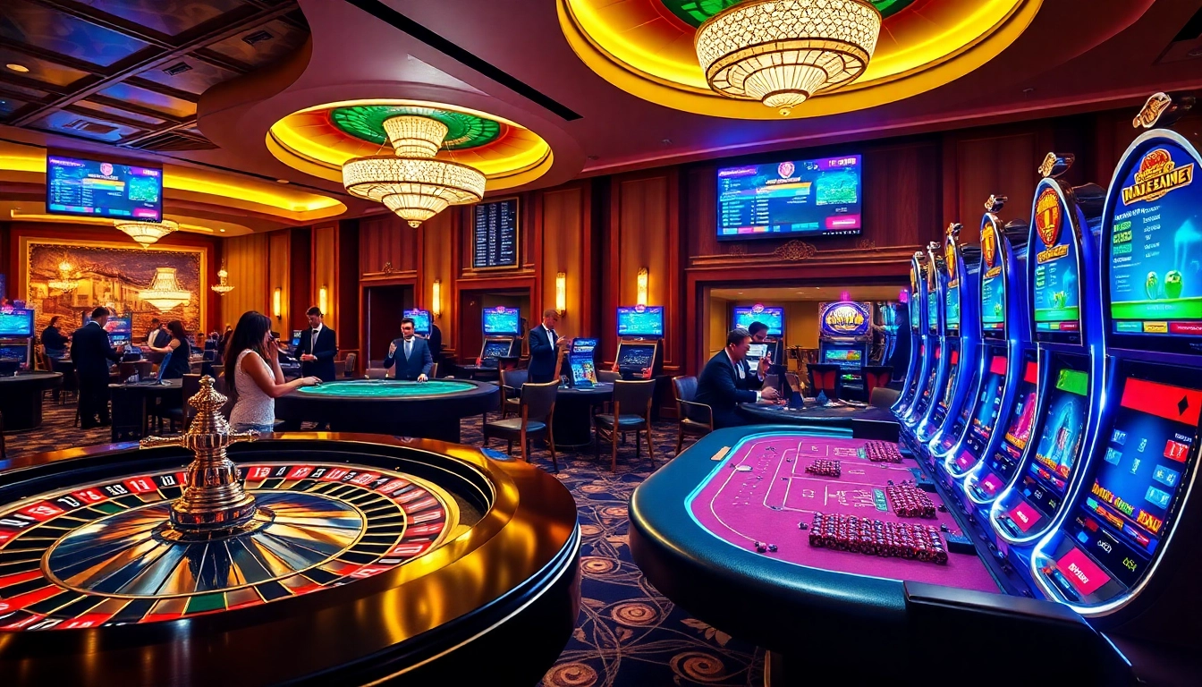 Experience the luxury of 23WIN with thrilling casino games and vibrant gambling atmosphere.