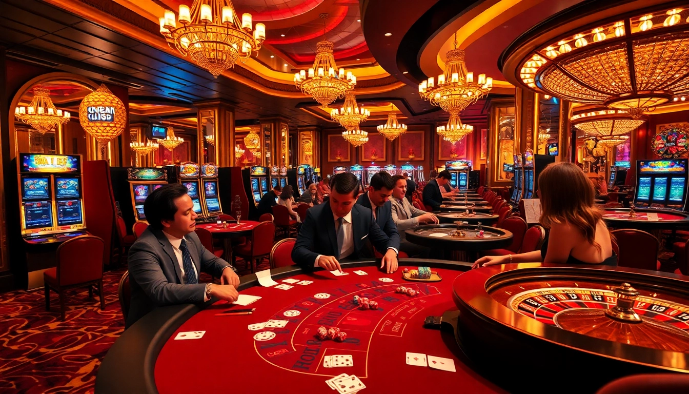 Nohu gaming moment: High-stakes players at a vibrant casino table, reveling in excitement and strategy.