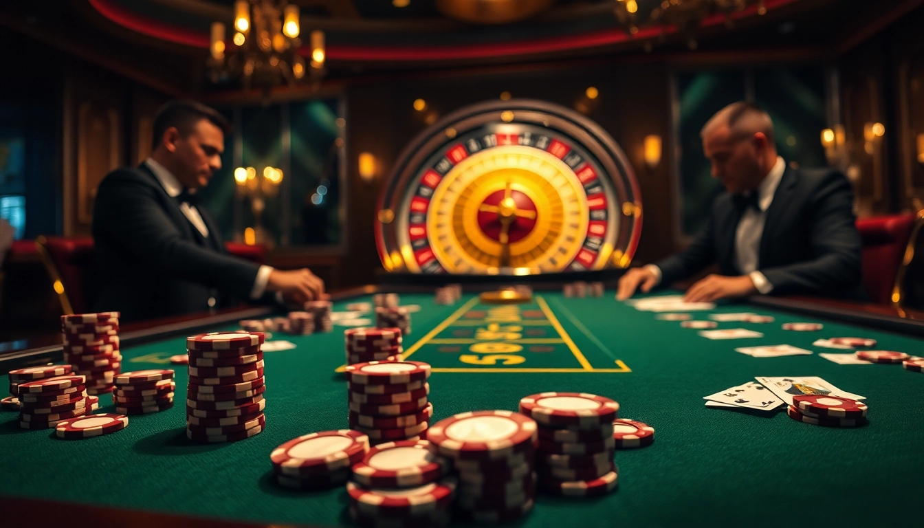 Exciting 789CLUB casino table scene with poker chips and cards.