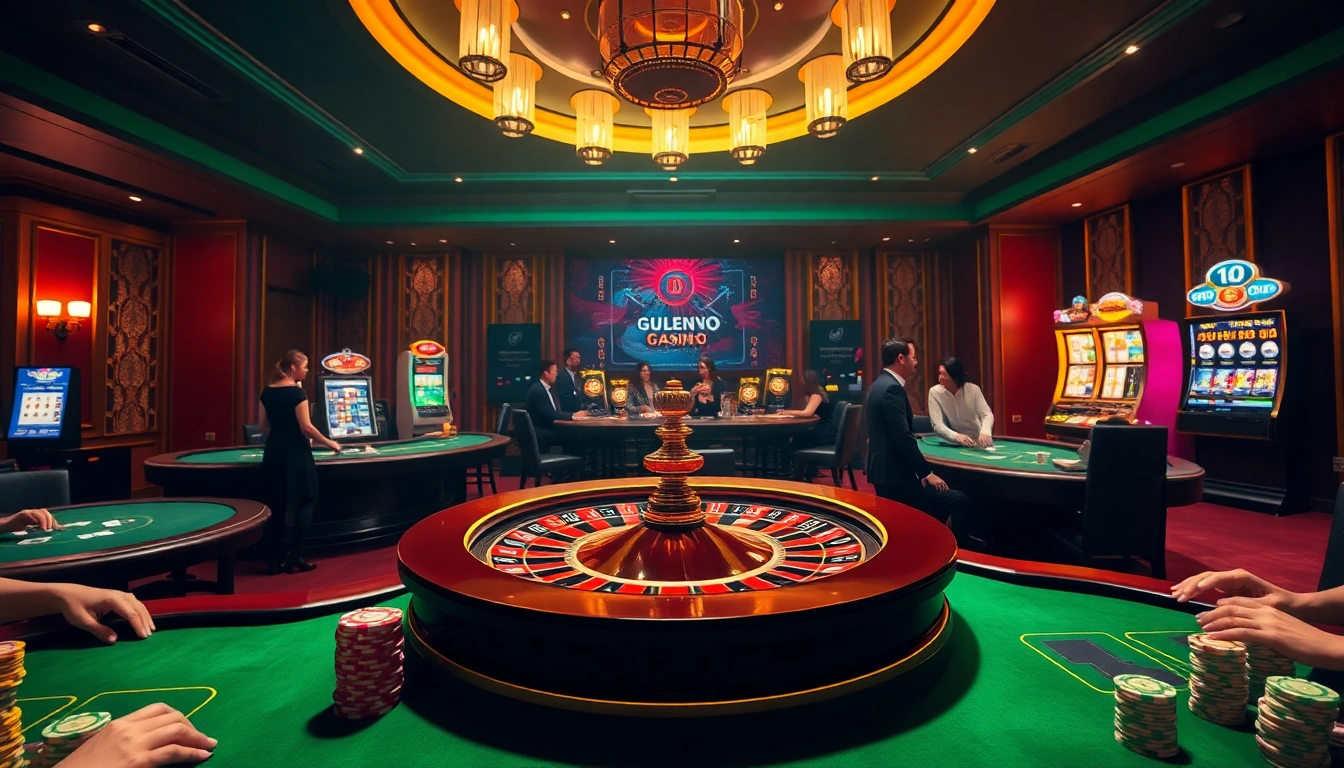 Experience the thrill of online gambling at https://go99.uk.net/ with a vibrant casino scene featuring roulette, poker, and slot machines.
