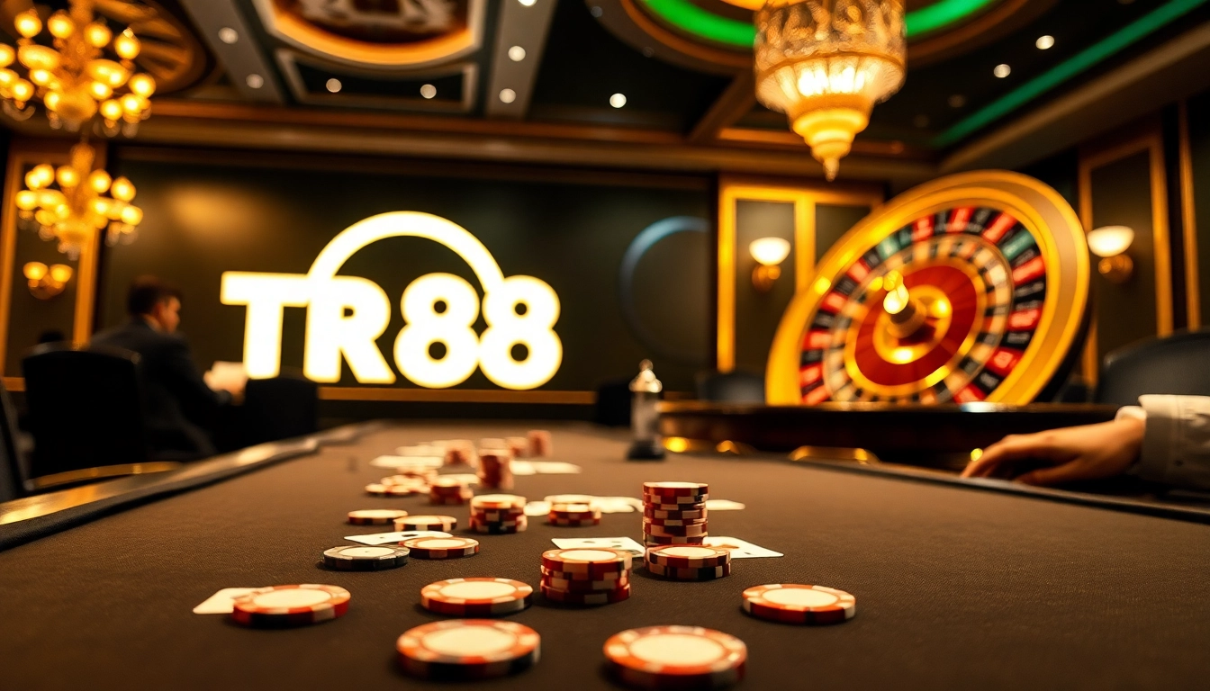 Experience the excitement of TR88 online casino with luxurious gaming and vibrant atmosphere.
