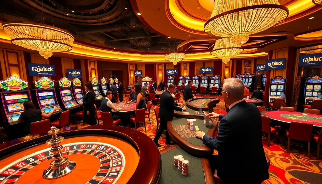 Experience the thrilling atmosphere of rajaluck's premium casino gaming.