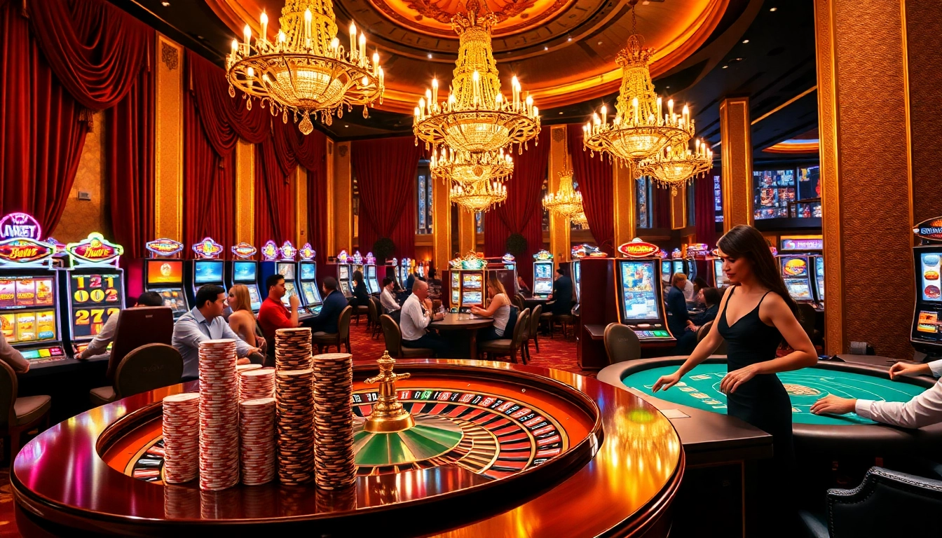 Experience the thrill of high-stakes play at a vibrant casino scene featuring ok8386.