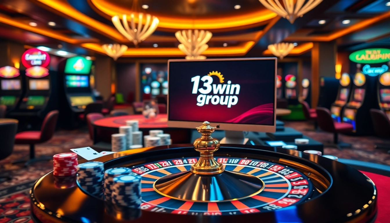 Experience thrilling gaming at 13win group with an elegant online casino setting and engaging table games.