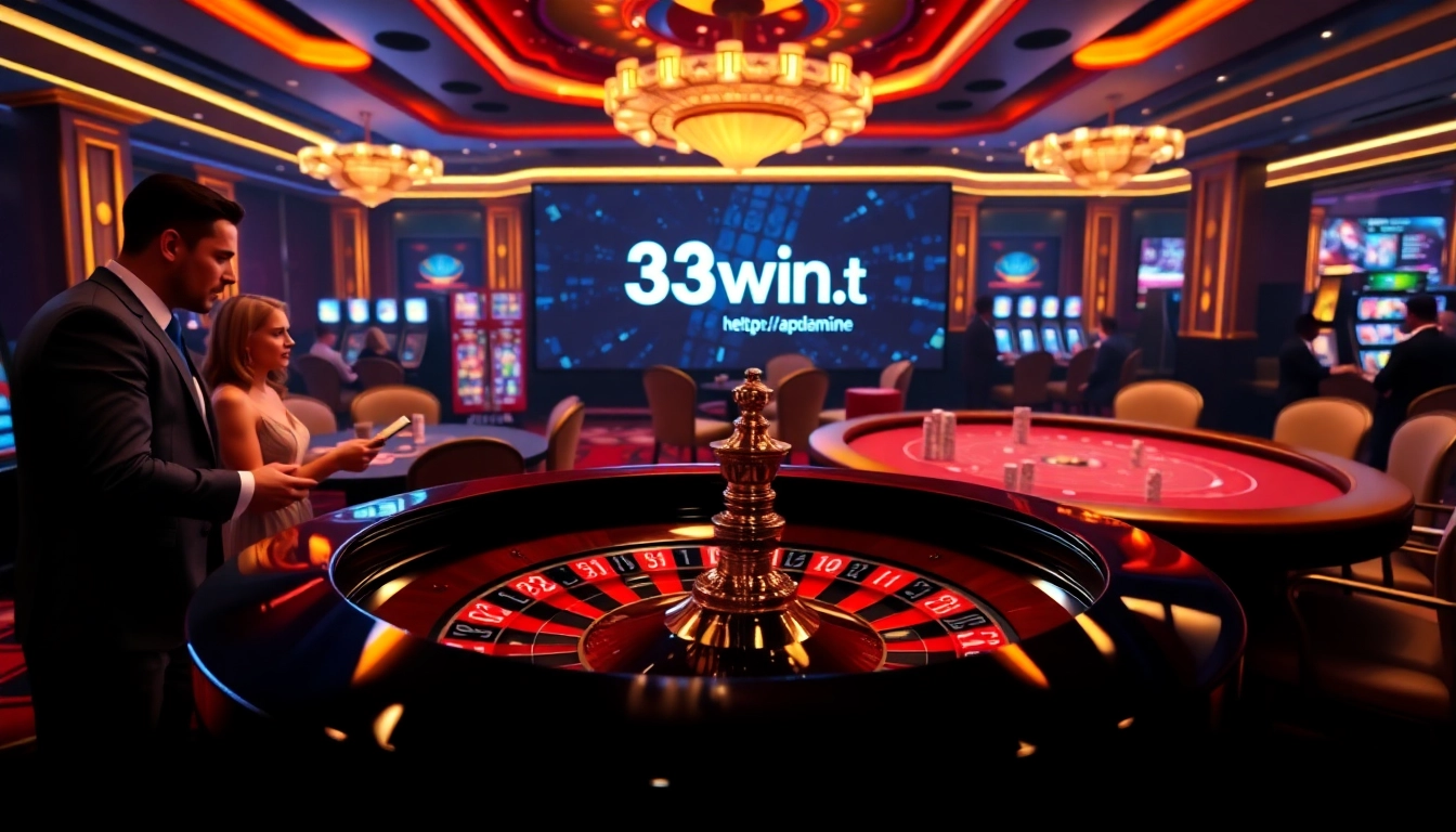 Experience high-stakes gaming at https://33win5.it.com/ with vibrant tables and luxury decor.