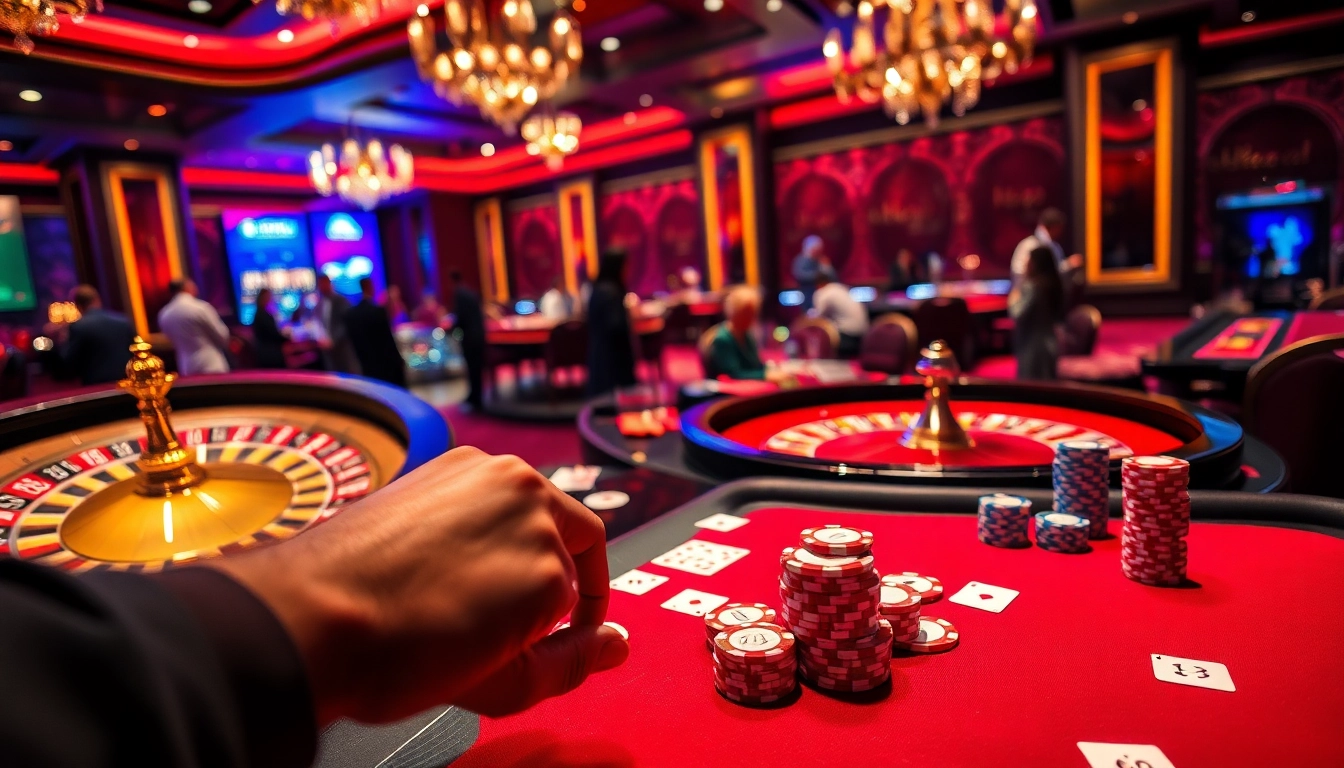 Players enjoying high-stakes games at U888 casino, showcasing excitement and luxury.